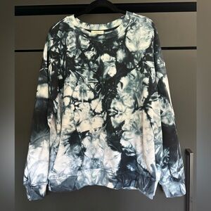 Lafayette 148 NY
Women's Parisian Blue Multi Cotton French Terry Sweatshirt XXL